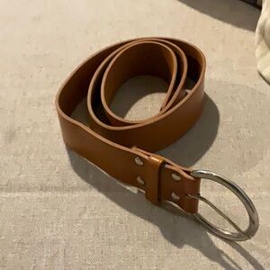 Camel colored leather belt